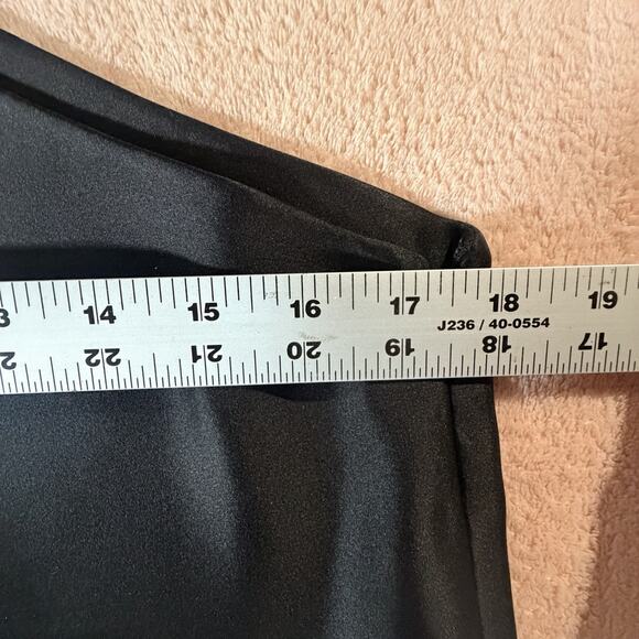 Saint Laurent Womens Mini Dress Black Silk One Shoulder Sexy Size 10 NWT - Picture 12 of 16